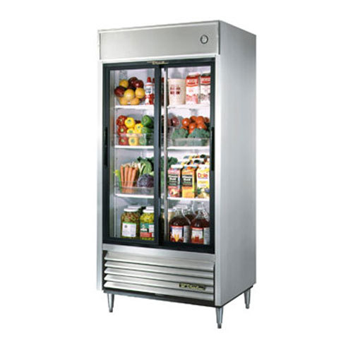 True tsd-33G glass door merchandiser, reach-in refriger