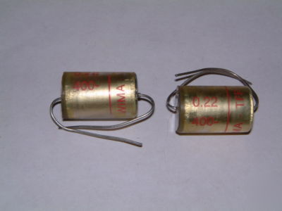 2X nos wima tff 0.22UF 400V capacitors mullard mustard