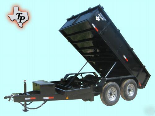 New 2010 7'X12' texas pride dump trailer 14K gvwr 