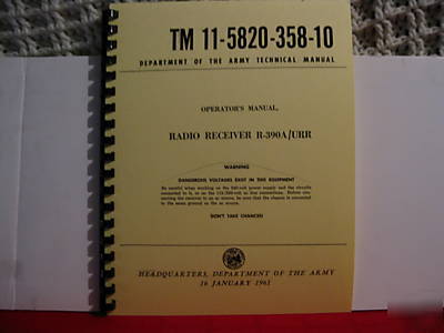 R-390A receiver army operators manual