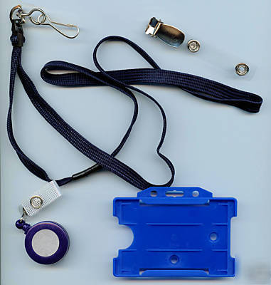 1 id accessory pack: card holder, lanyard, yoyo & clip