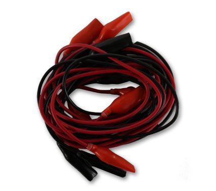 Lot of 150 packs of 6 alligator clip cables red black