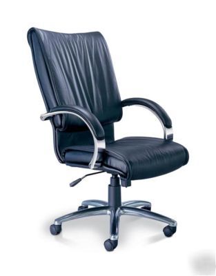 Mayline president chair black pr-bl leather