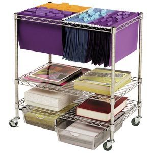 Seville office file cart organize space saver organizer