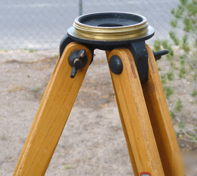 Vintage wood surveyors tripod with 3 1/2-8 threads 