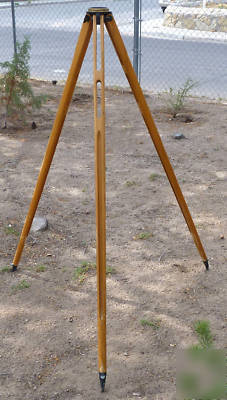 Vintage wood surveyors tripod with 3 1/2-8 threads 
