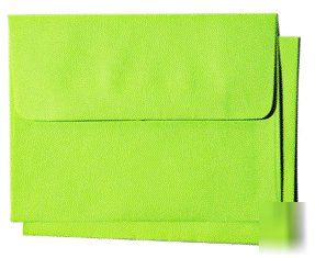 10 4X6 A6 a-6 lime green square-flap envelopes 