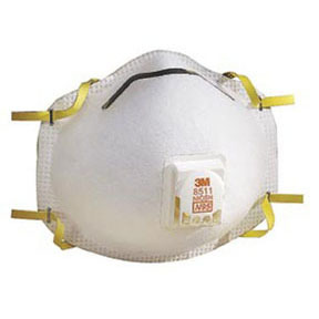 3M #8511 N95 particulate respirator with valve 10/pkg