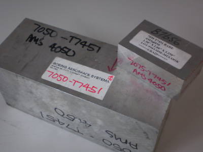 Billets of aircraft aluminium titanium 7050-T7451 2024