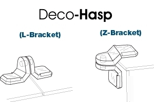 Clear acrylic deco hasp or black abs hasps - 25 sets