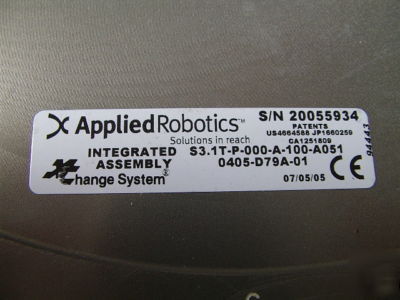 New applied robotics quick change system mod. S3.1 