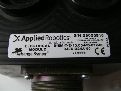 New applied robotics quick change system mod. S3.1 