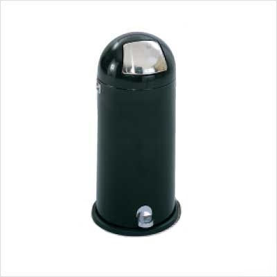 15 gallon step-on dome receptacle color: black