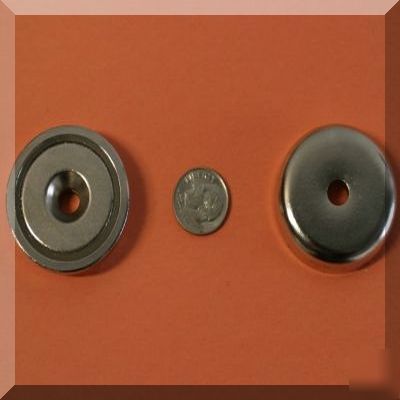 2 neodymium magnet cups 1 inch - magnetic holders