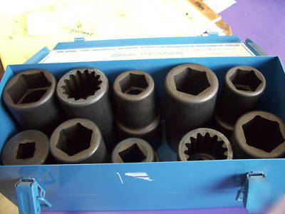 Grey pneumatic 9263 spline socket set *