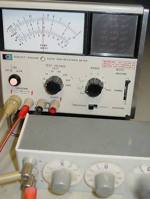 Hp/agilent 4329A high resistance meter+leads