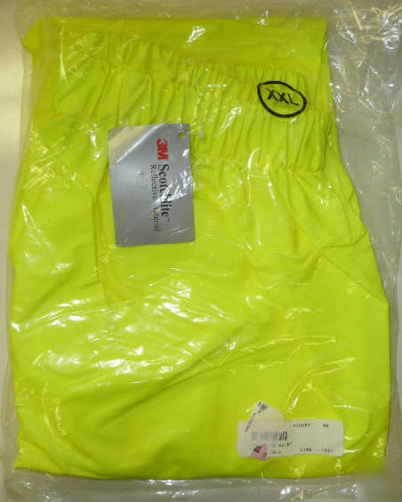 3M scotchlite reflective lime pants xx-large lot of 6