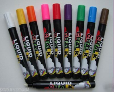 5 liquid chalk pens (bullet 5MM) choice of colours
