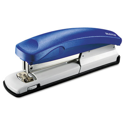 Leitz slip`n slide desktop stapler 40 sheet cap blue
