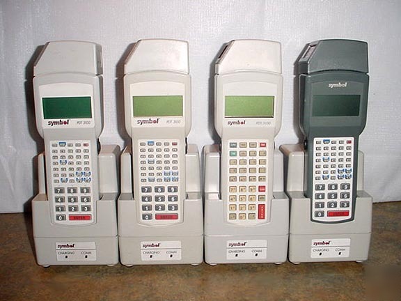 Lot of 4 symbol pdt 3100 PDT3100 barcode data terminals