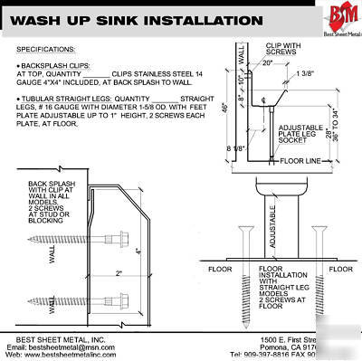 Hand wash sink, multistation, 120