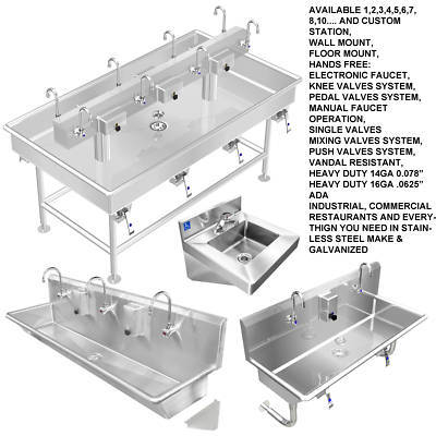 Hand wash sink, multistation, 120