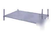Stainless steel solid shelving - 18''w x 48''l