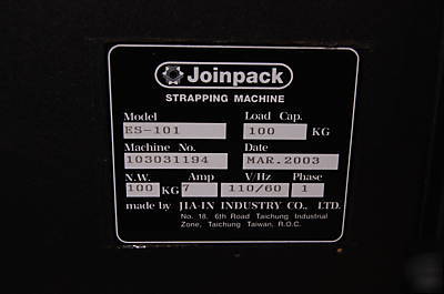 Polychem 101 strapping machine 