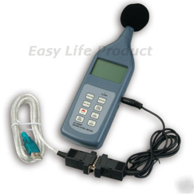 Digital sound pressure level meter 130 db decibel usb b