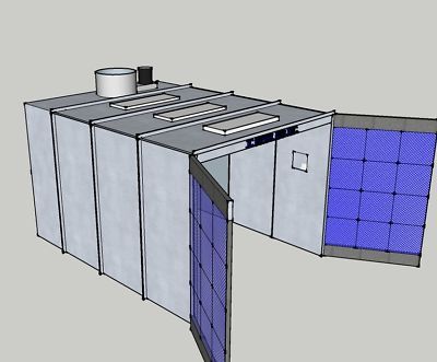 New 10 w x 8 t x 10 d crossdraft paint spray booth 