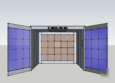 New 10 w x 8 t x 10 d crossdraft paint spray booth 