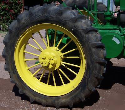 1935 john deere a open fan tractor ie- b g round spokes