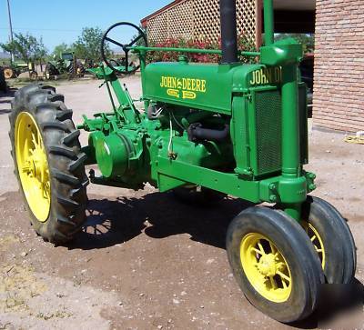 1935 john deere a open fan tractor ie- b g round spokes