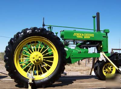1935 john deere a open fan tractor ie- b g round spokes