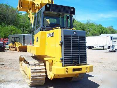 2002 john deere 755C crawler loader 4-n-1 cab a/c 