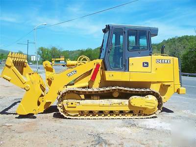 2002 john deere 755C crawler loader 4-n-1 cab a/c 