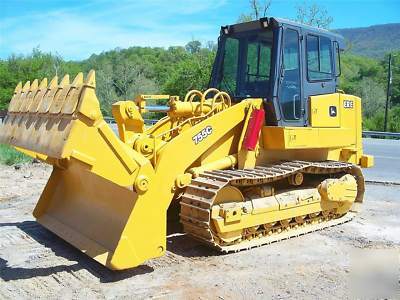 2002 john deere 755C crawler loader 4-n-1 cab a/c 