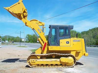 2002 john deere 755C crawler loader 4-n-1 cab a/c 