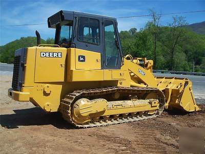 2002 john deere 755C crawler loader 4-n-1 cab a/c 
