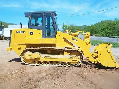 2002 john deere 755C crawler loader 4-n-1 cab a/c 