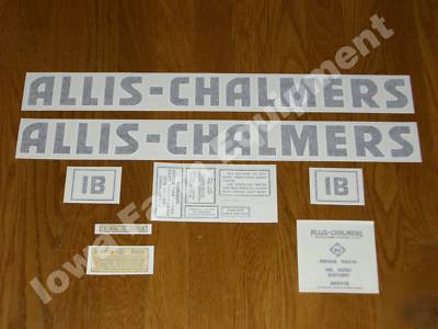 Allis chalmers ib 13 piece decal set