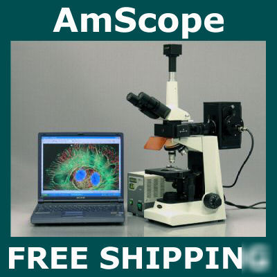 Epi fluorescence trinocular microscope + 3M fluo camera