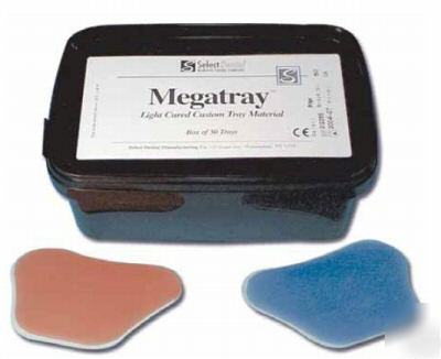 Light cure custom tray material pink and blue