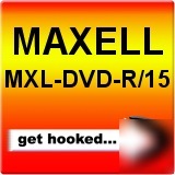 Maxell mxl dvd r 15 4.7 gb 16X spindle write once disc