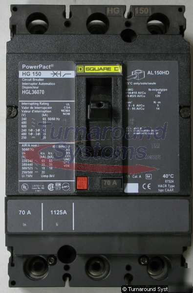 New square d HGL36070 circuit breaker, 70 amp, 