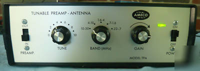 Ameco preamp model tpa - tunable, swl active antenna