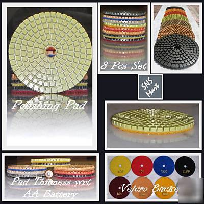 Diamond polishing pads wet 3