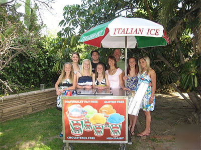 Italian ice push cart mustache mike's wholesale CP6PKG2