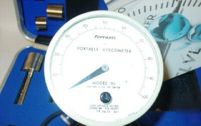 Ravenfield ferranti ul portable viscometer w/spindles +