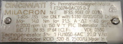 Siemens 1FT5102-0AC01-0-z 1FT 5102-0AC01-0-z 1-606-0735